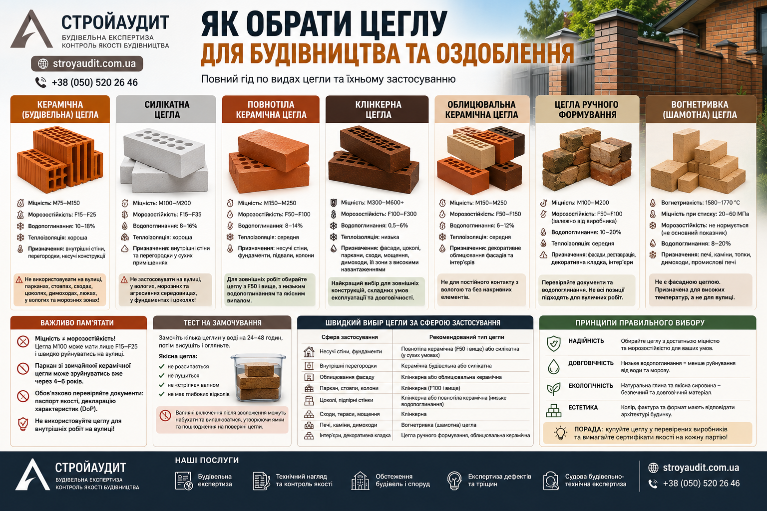 Современный строительный кирпич: как выбрать материал и не получить трещины, высолы и разрушение кладки