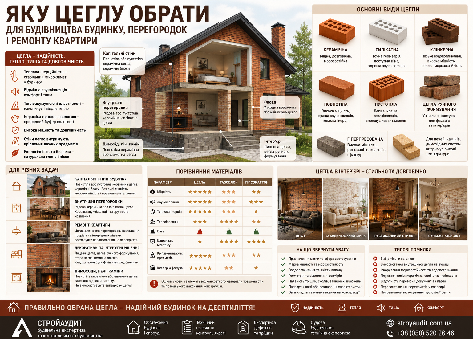 Какой кирпич выбрать для строительства дома, капитальных стен, перегородок и ремонта квартиры