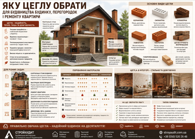 Яку цеглу обрати для будівництва будинку, капітальних стін, перегородок і ремонту квартири